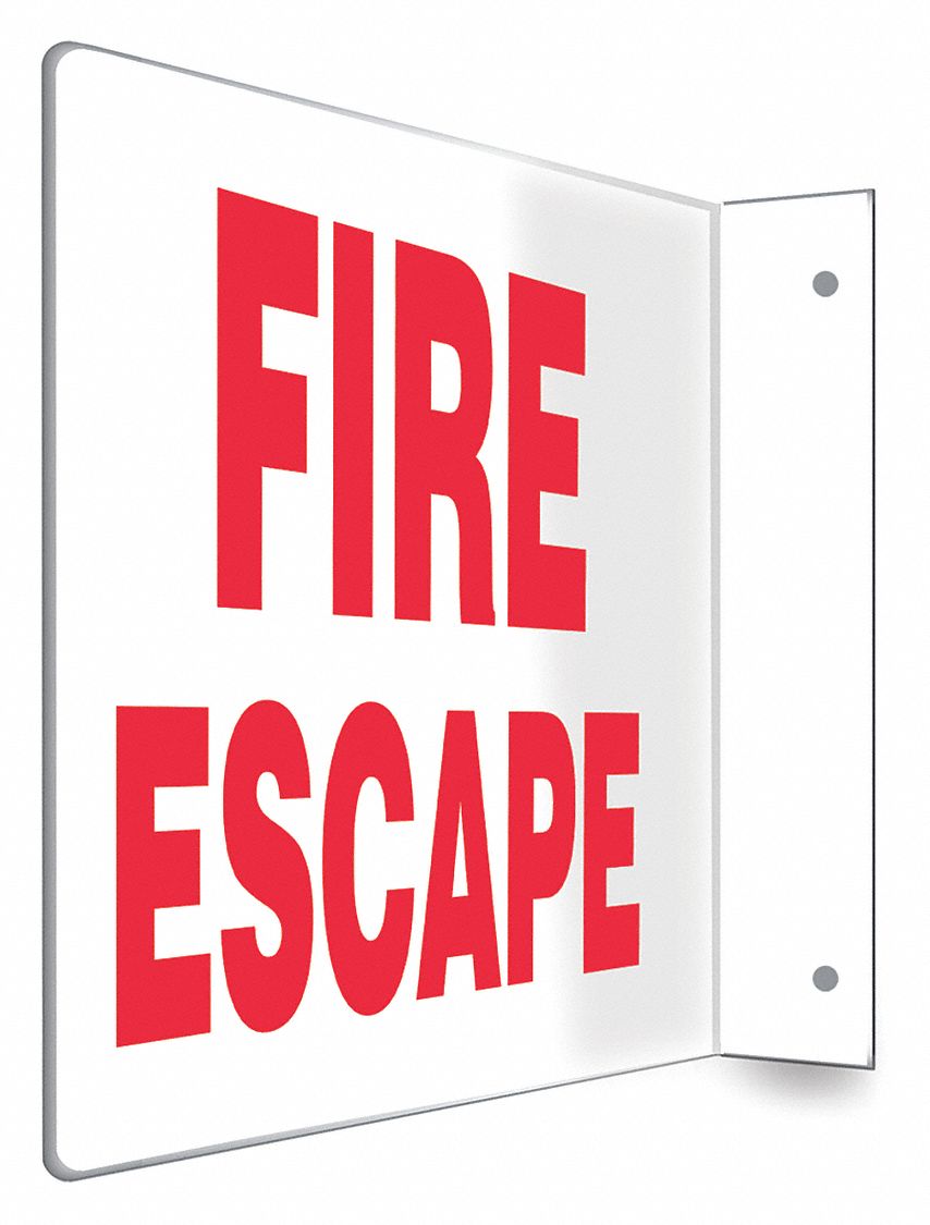 Safety Sign, 8 in x 12 in, PETG