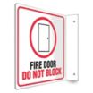 L-Shape Projection Fire Door Do Not Block Signs