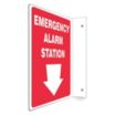 L-Shape Projection Emergency Alarm Station Signs