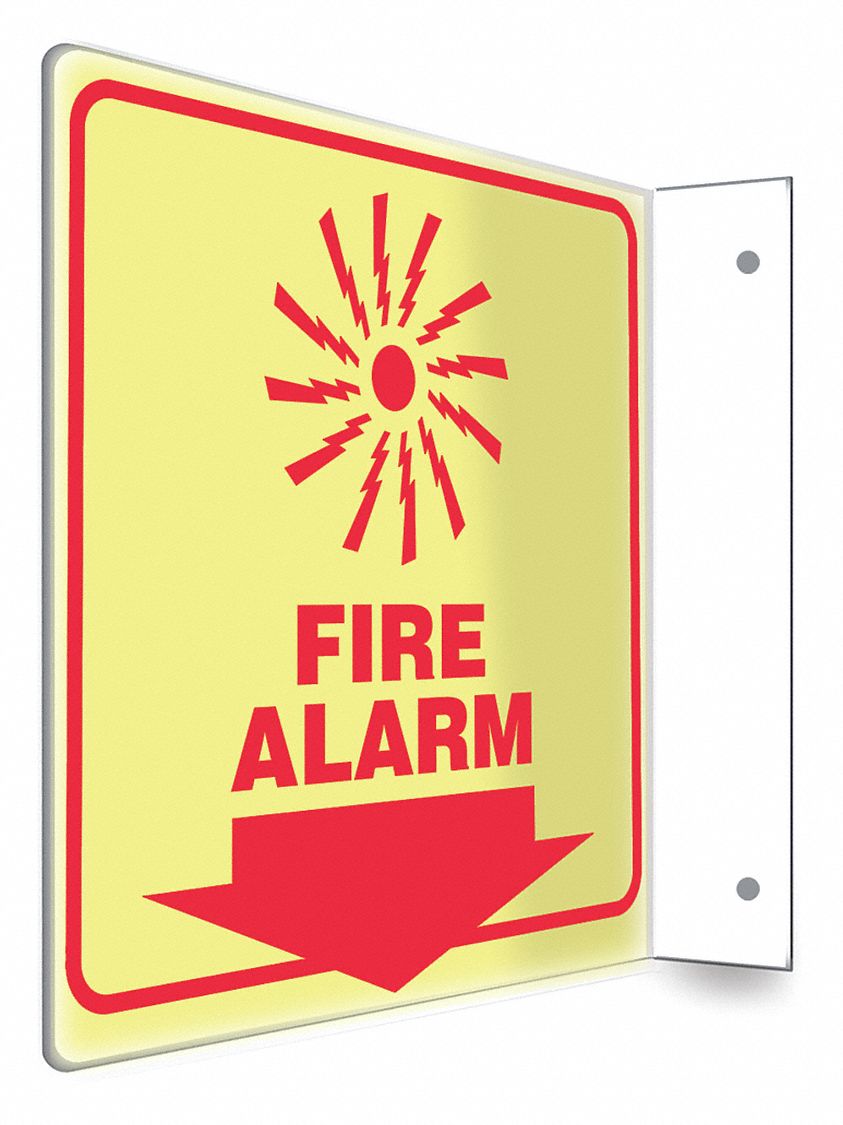 Safety Sign, 8 in x 8 in, PETG