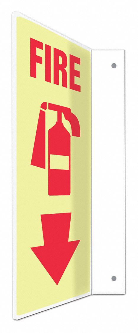 Safety Sign, 12 in x 4 in, PETG