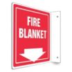 L-Shape Projection Fire Blanket Signs