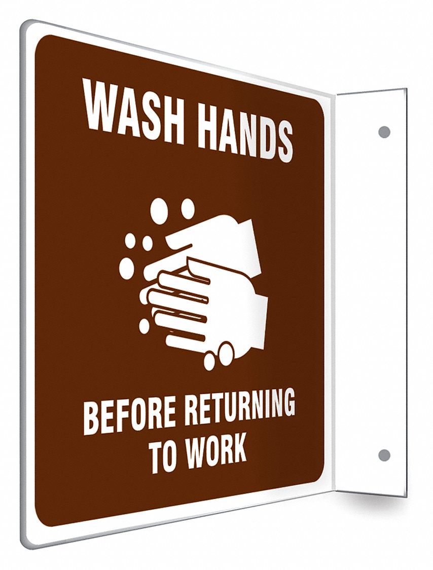 Safety Sign: PETG, Mounting Holes Sign Mounting, 8 in x 8 in Nominal Sign Size, Not Retroreflective