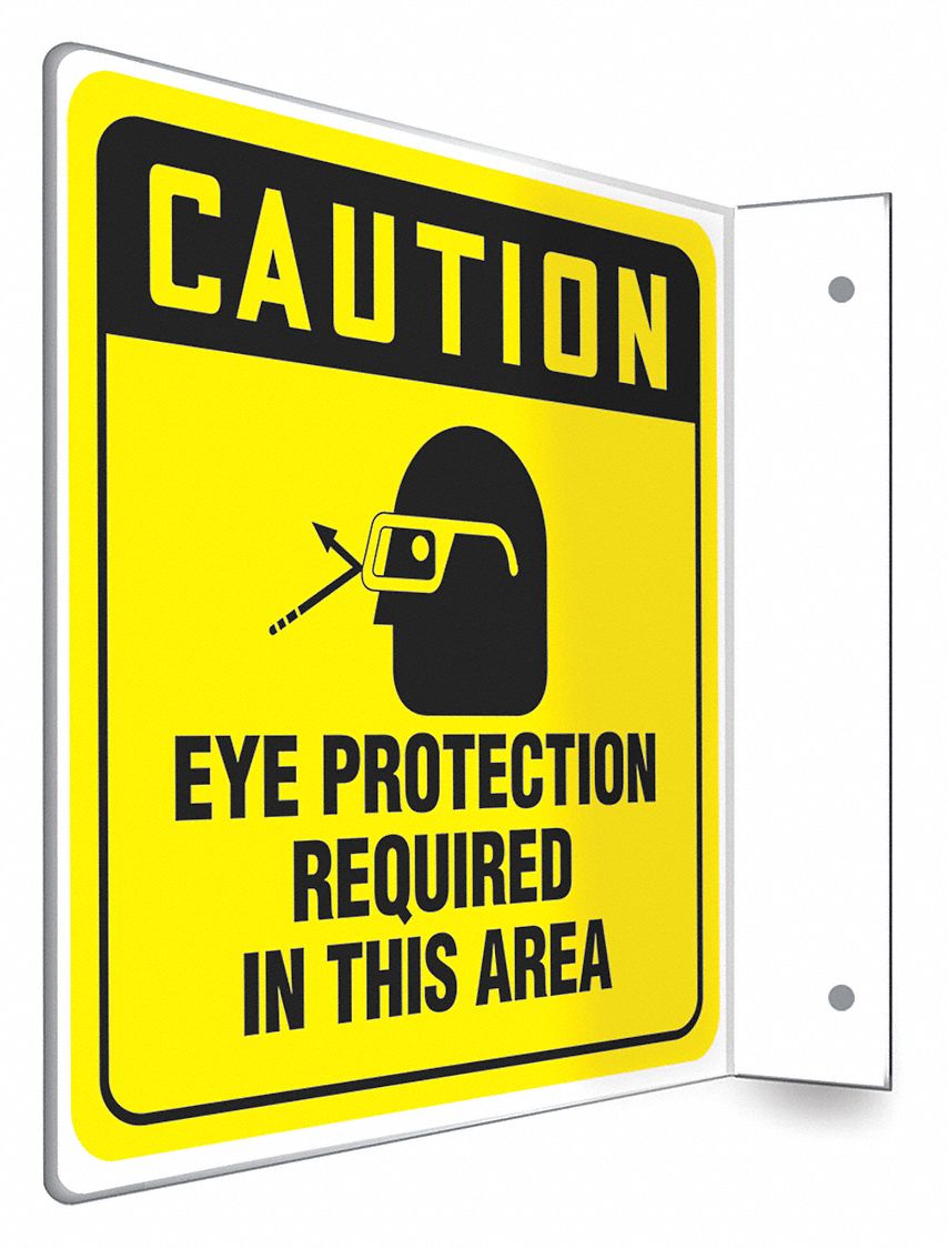 Safety Sign: PETG, Mounting Holes Sign Mounting, 8 in x 8 in Nominal Sign Size, Not Retroreflective