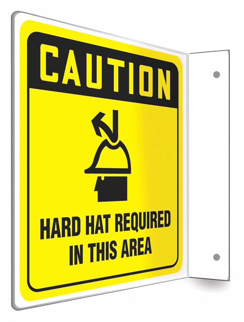 Safety Sign: PETG, Mounting Holes Sign Mounting, 8 in x 8 in Nominal Sign Size, Not Retroreflective