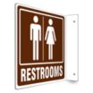 L-Shape Projection Restrooms Signs