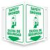 V-Shape Projection Safety Shower/Ducha De Seguridad Signs