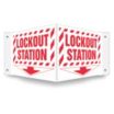 V-Shape Projection Lockout Station Signs