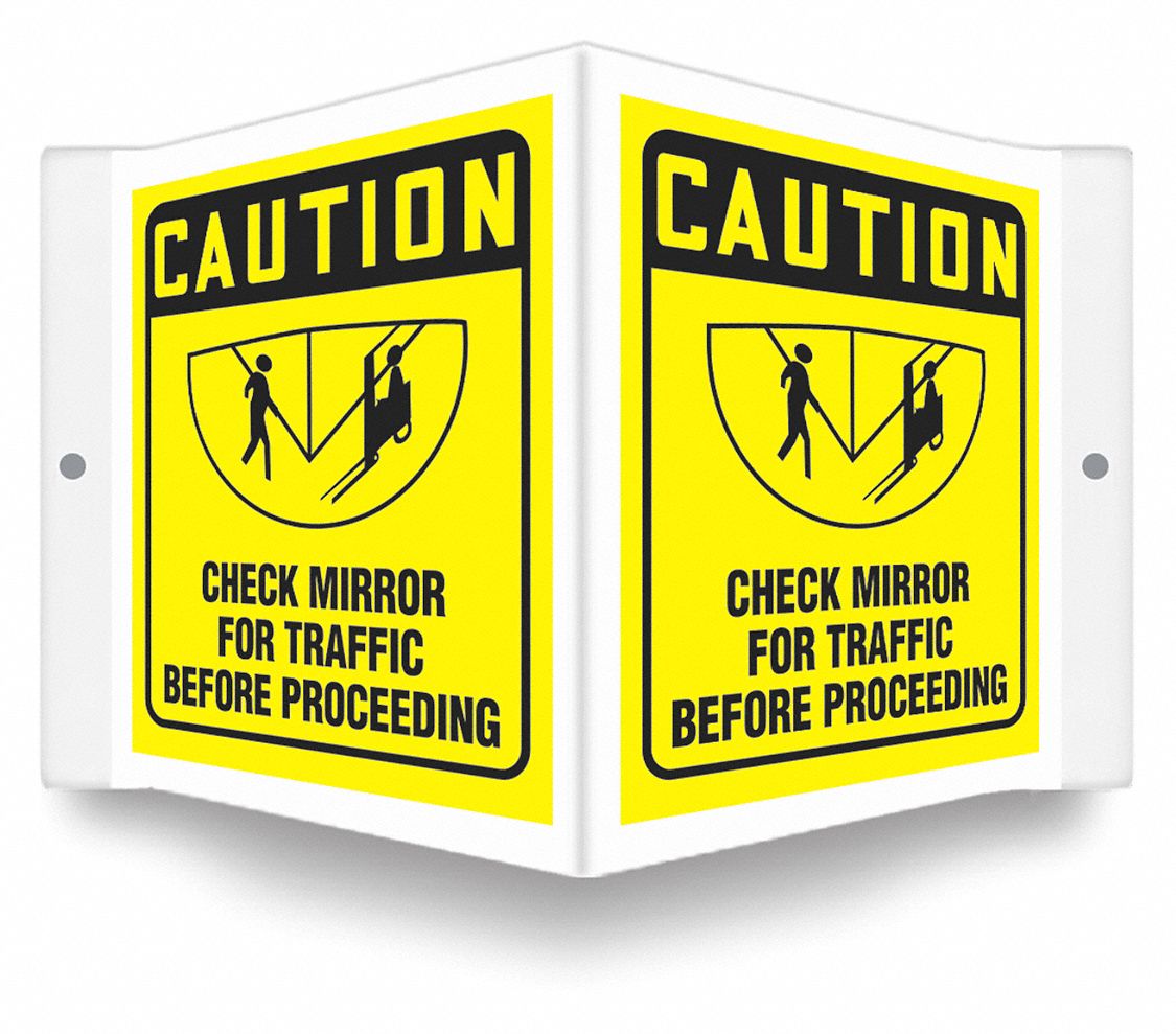 Safety Sign: PETG, Mounting Holes Sign Mounting, 6 in x 8 1/2 in Nominal Sign Size, 0.06 in Thick