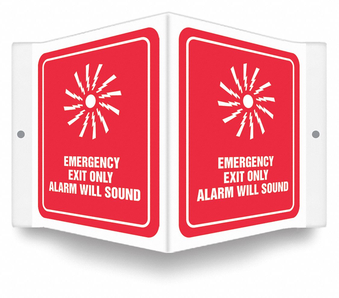Safety Sign, 6 in x 8 1/2 in, PETG