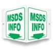 V-Shape Projection MSDS Info Signs