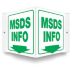 V-Shape Projection MSDS Info Signs