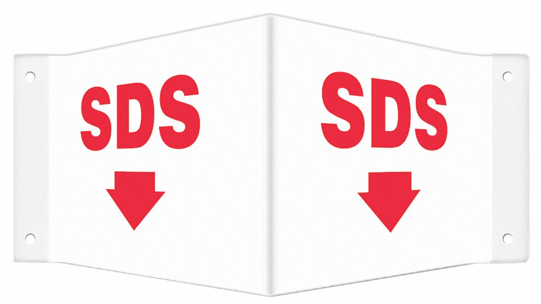 Safety Sign: PETG, Mounting Holes Sign Mounting, 8 in x 18 in Nominal Sign Size, Not Retroreflective