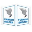 V-Shape Projection Tornado Shelter Signs