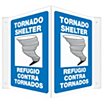 V-Shape Projection Tornado Shelter/Refugio Contra Tornados Signs image