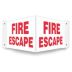 V-Shape Projection Fire Escape Signs
