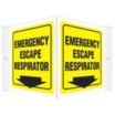 V-Shape Projection Emergency Escape Respirator Signs