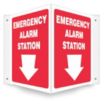 V-Shape Projection Emergency Alarm Station Signs