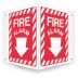 V-Shape Projection Fire Alarm Signs