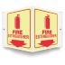 V-Shape Projection Fire Extinguisher Signs