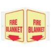 V-Shape Projection Fire Blanket Signs