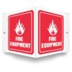 V-Shape Projection Fire Equipment Signs