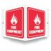 V-Shape Projection Fire Equipment Signs