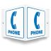 V-Shape Projection Phone Signs