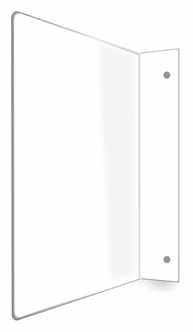 SAFETY SIGN, PETG, MOUNTING HOLES, 12 IN X 9 IN NOMINAL SIGN SIZE, NOT RETROREFLECTIVE, WHITE