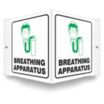 V-Shape Projection Breathing Apparatus Signs