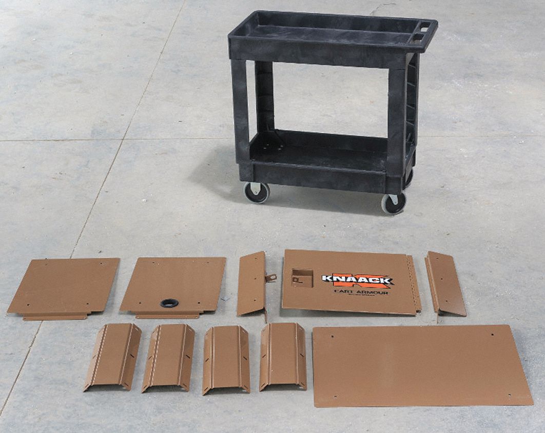 MOBILE CART SECURITY PANELING,STEEL,TAN