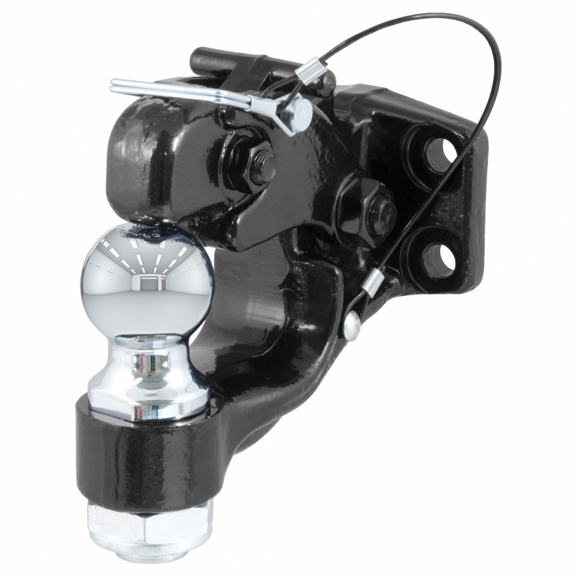 Pintle Hook Hitches: Pintle Mount, 16, 000 lb Gross Vehicle Wt Capacity, 3, 200 lb Tongue Wt