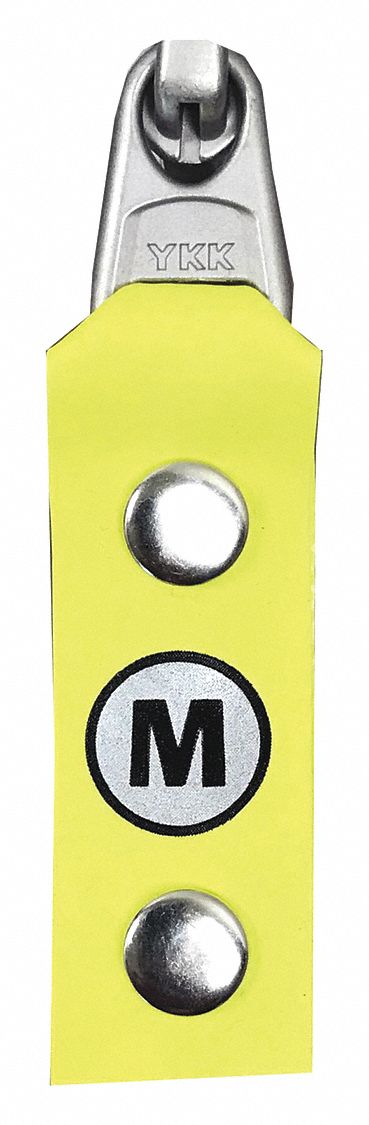 Replacement Puller: 2 1/2 in L x 3/4 in W x 2 1/2 in H, Nylon, Yellow, 0-10 in/21-30 in
