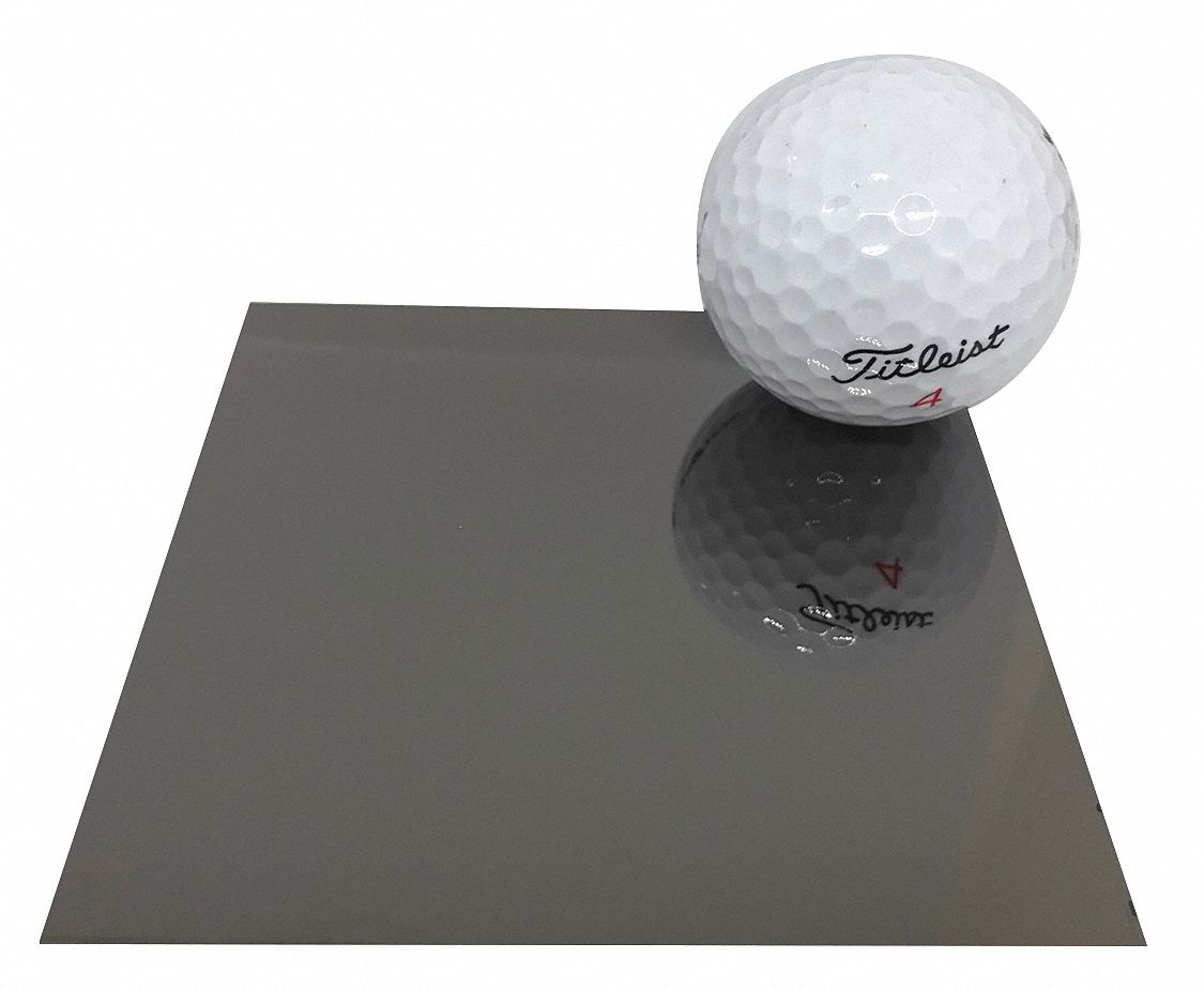 Stainless Steel Sheet, 8 ft - L: Black, 4 ft x 8 ft Nominal Size (WxL), 0.035 in Thick, Mirror, BA