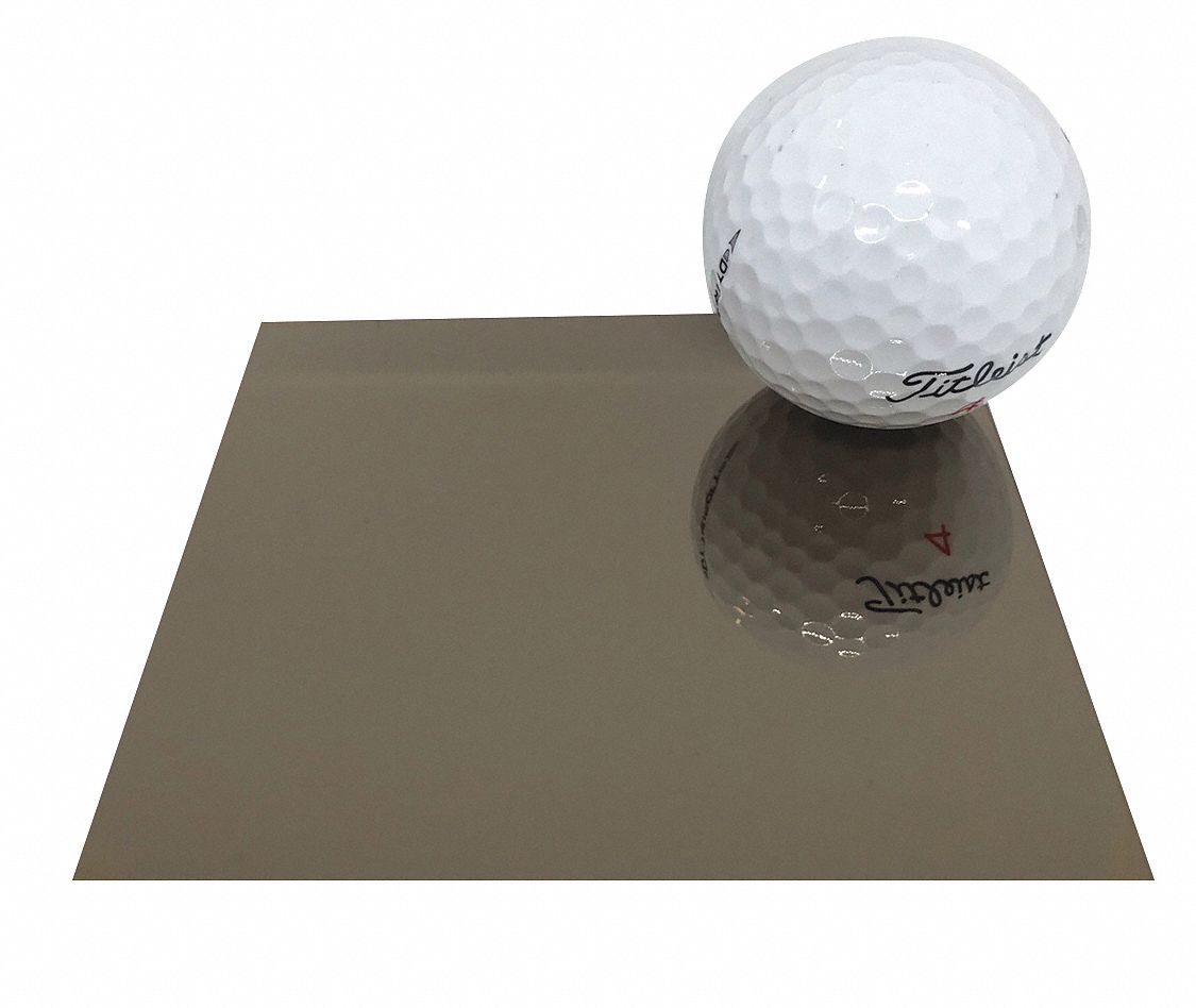 Stainless Steel Sheet, 8 ft - L: Bronze, 4 ft x 8 ft Nominal Size (WxL), 0.035 in Thick, Mirror, BA