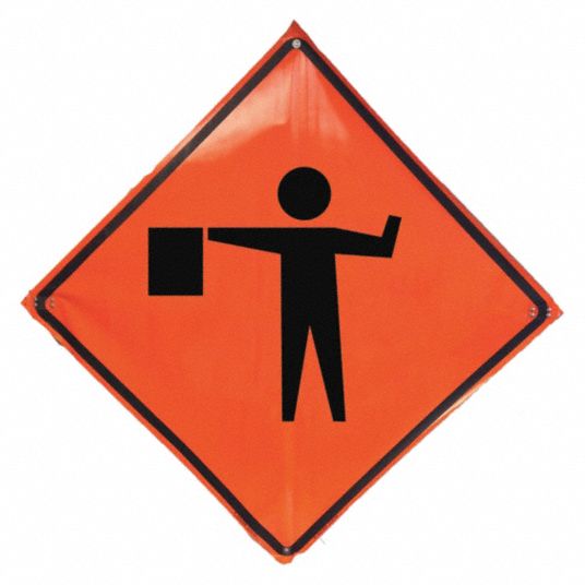 EASTERN METAL SIGNS AND SAFETY Flagger Ahead Traffic Sign, MUTCD Code ...