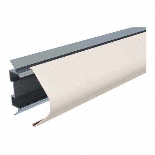 IPC Wall Protection Guard, Antique White, Plastic/Aluminum, 144 in