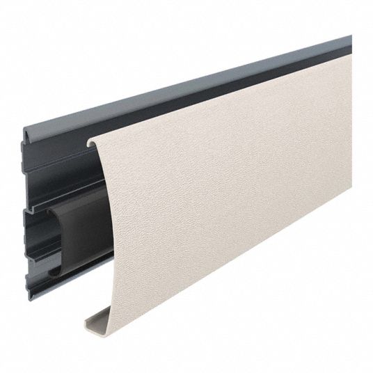 Wall Protection Guard, Clam Shell, Plastic/Aluminum, 144 in Length, 5 ...