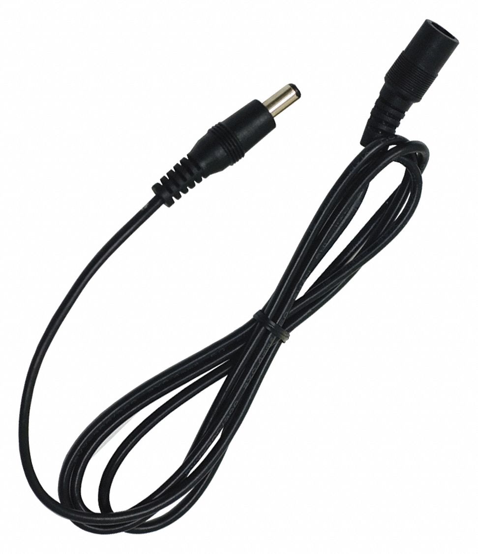 DC Extension Cable: DL-PS-WP24/24, 1/8 in Overall Wd, 48 in Overall Lg, 1/8 in Overall Ht