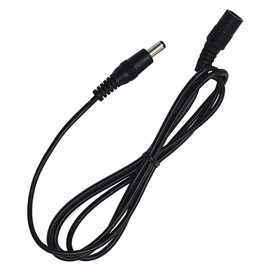 DC Extension Cable: DL-PS-WP24/24, 1/8 in Overall Wd, 48 in Overall Lg, 1/8 in Overall Ht