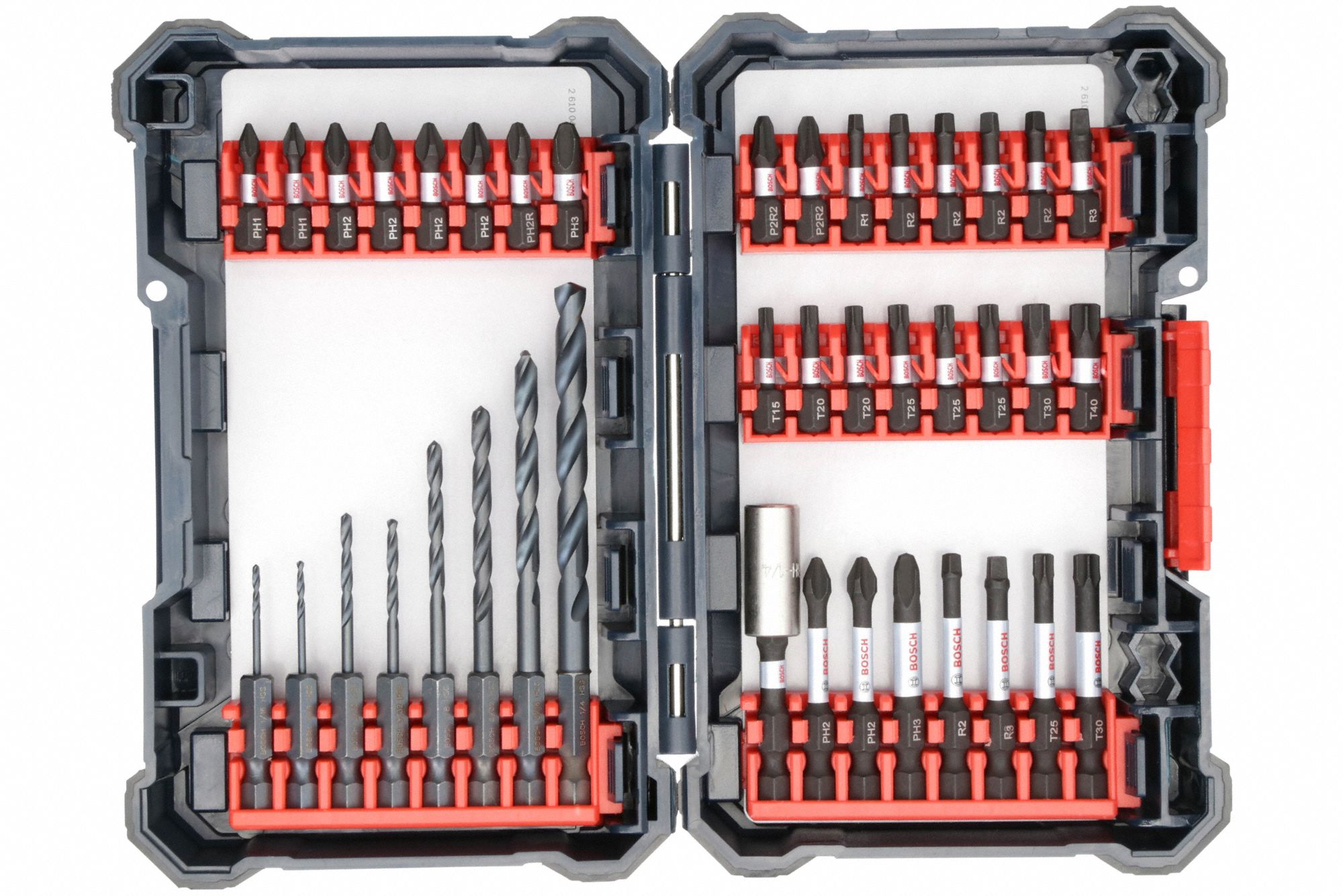 overzee Uluru ventilator BOSCH, 1/4 in Smallest Drill Bit Size, 1/16 in Largest Drill Bit Size, Hex  Shank Drill Set - 481P95|DDMS40 - Grainger