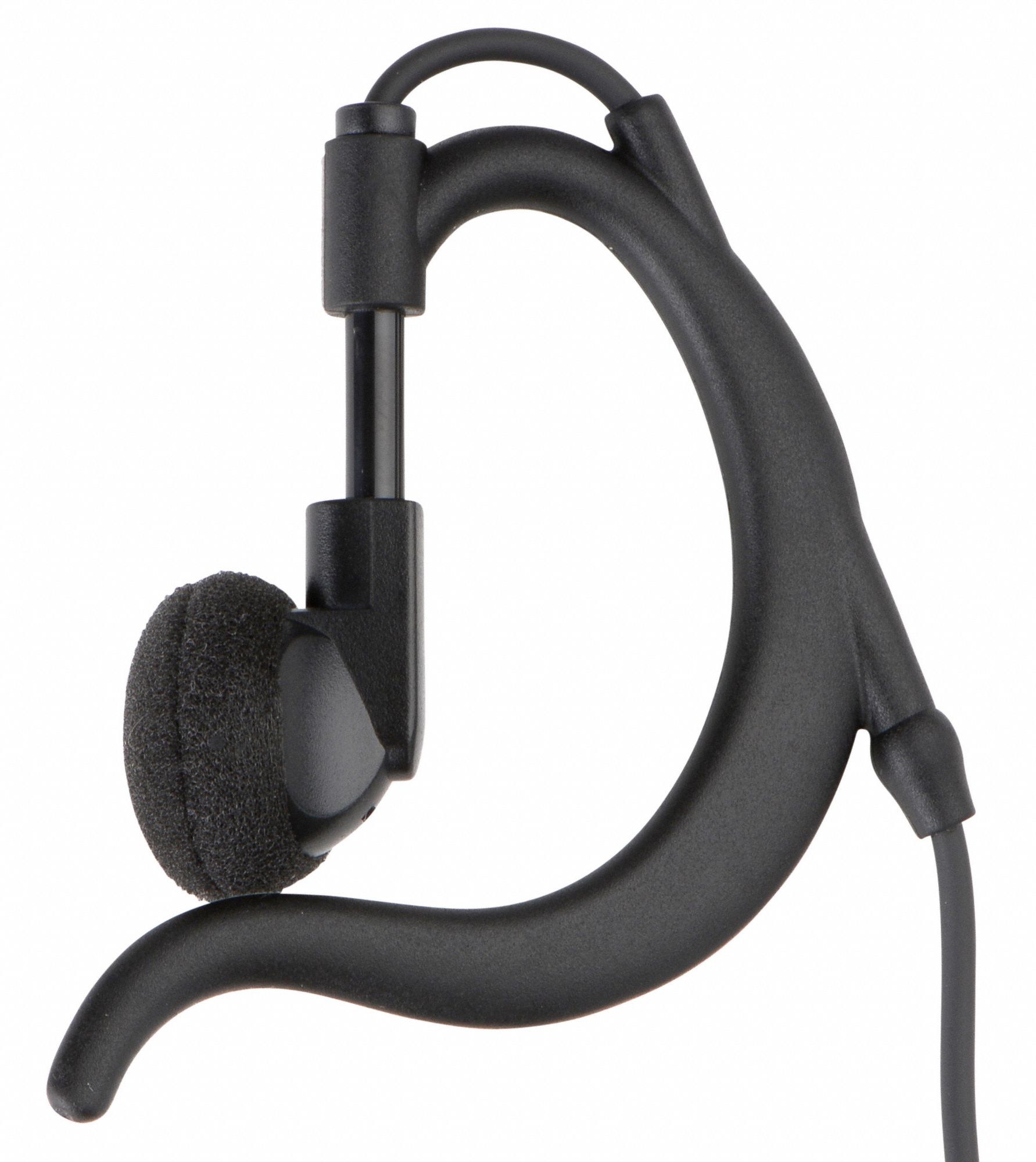 MOTOROLA Earpiece Microphone, Black, 48" Cord L 481T19AAM21X501 MH