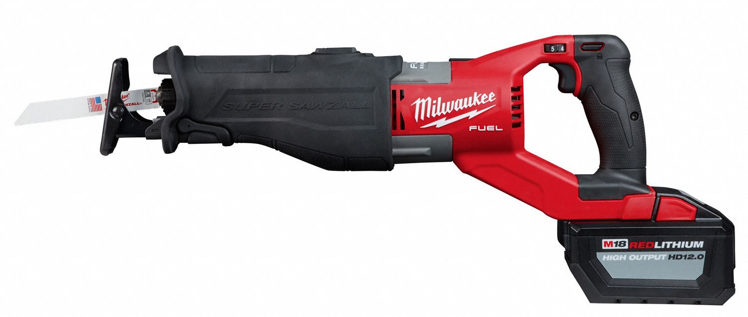 MILWAUKEE FullSize, Reciprocating Saw, 1 1/4 in Stroke Length, 3,000
