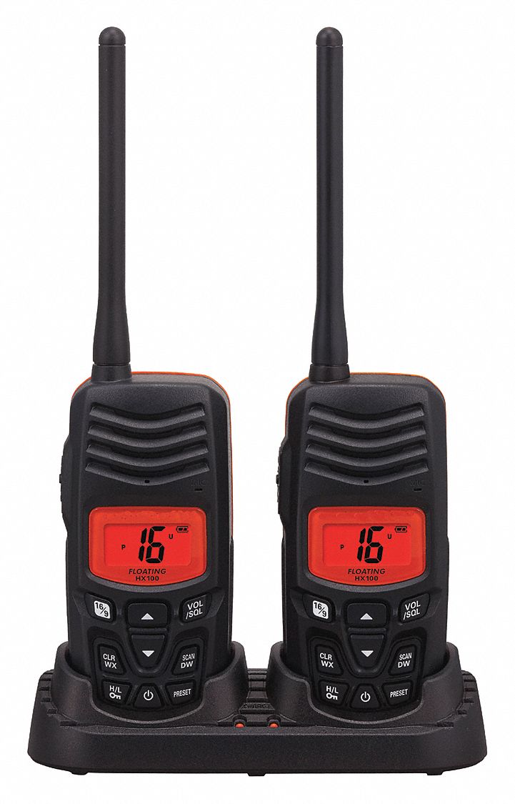 STANDARD HORIZON Handheld Portable Two Way Radio, Standard Horizon HX100, 1,065, VHF, Analog