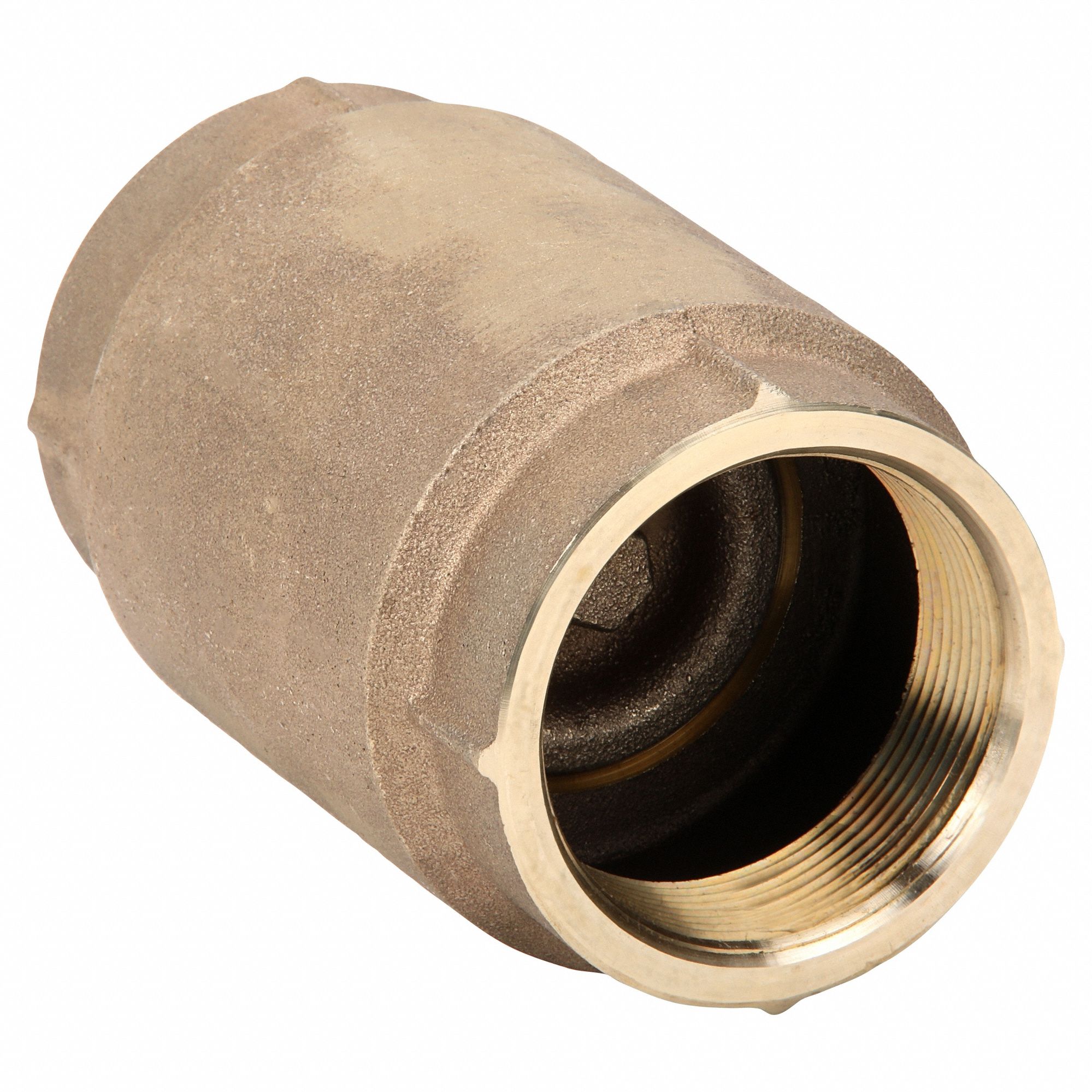 Check Valve: Poppet, Inline Valve Body, 2 in Pipe Size, FNPT x FNPT, Silicon Bronze, Female