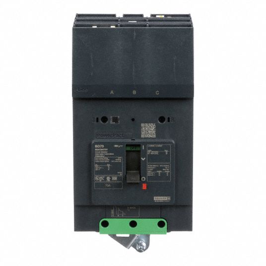 70 A Amps, 25kA at 277/408V AC, Molded Case Circuit Breaker - 482C63 ...