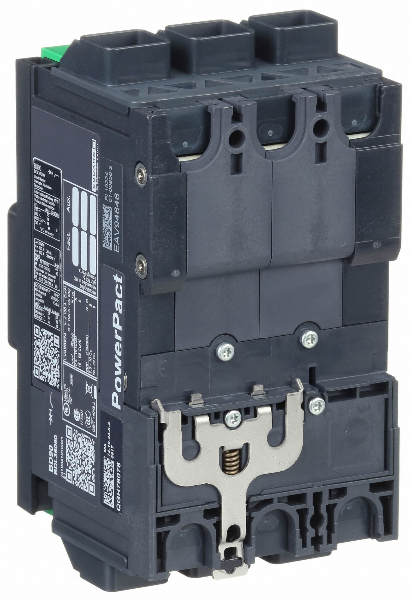 SQUARE D Molded Case Circuit Breaker 90 A Amps, 25kA at 277/408V AC