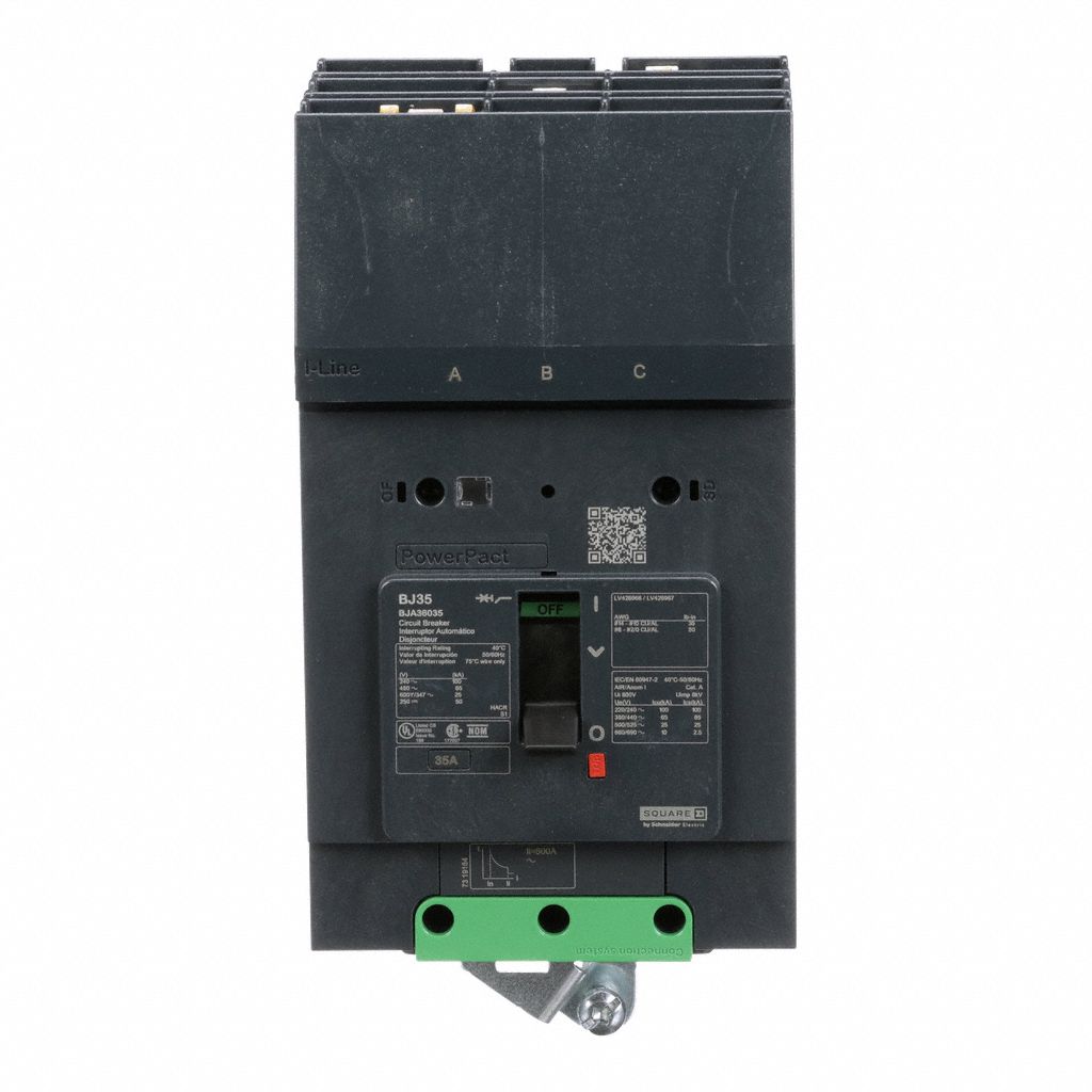 35 A Amps, 100kA at 120/240V AC, Molded Case Circuit Breaker - 482G60 ...