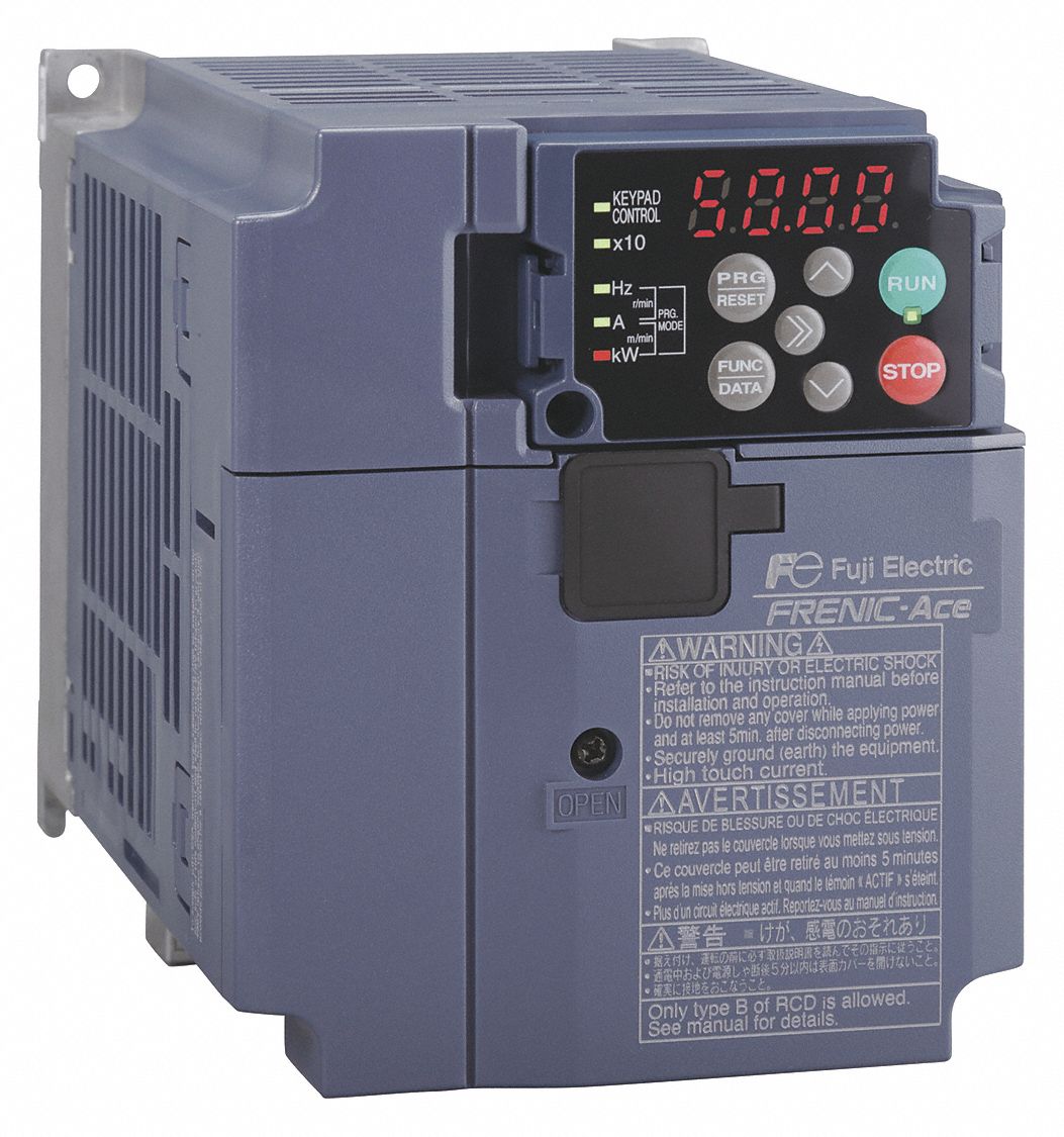 FUJI ELECTRIC Variable Frequency Drive: 460V AC, 15 hp Max Output Power, 24  A Max Output Current