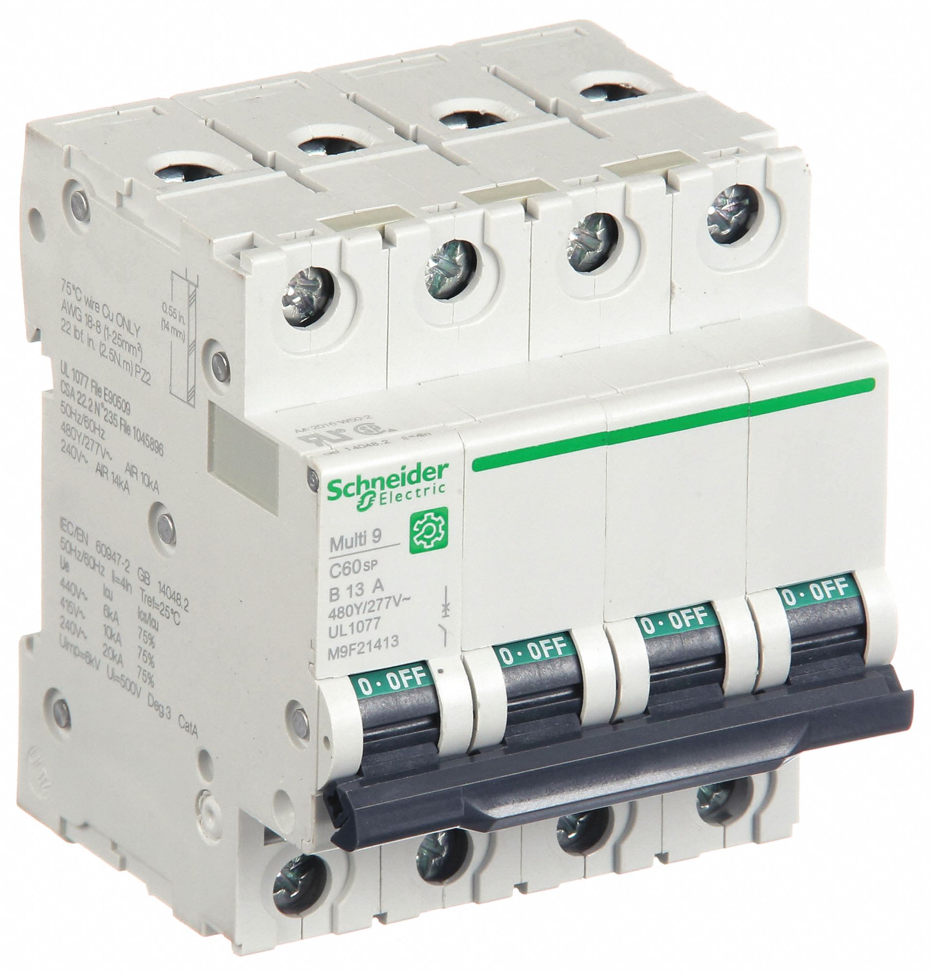 IEC Supplementary Protector: 13 A Amps, 14kA at 240V AC, Screw Clamp, B